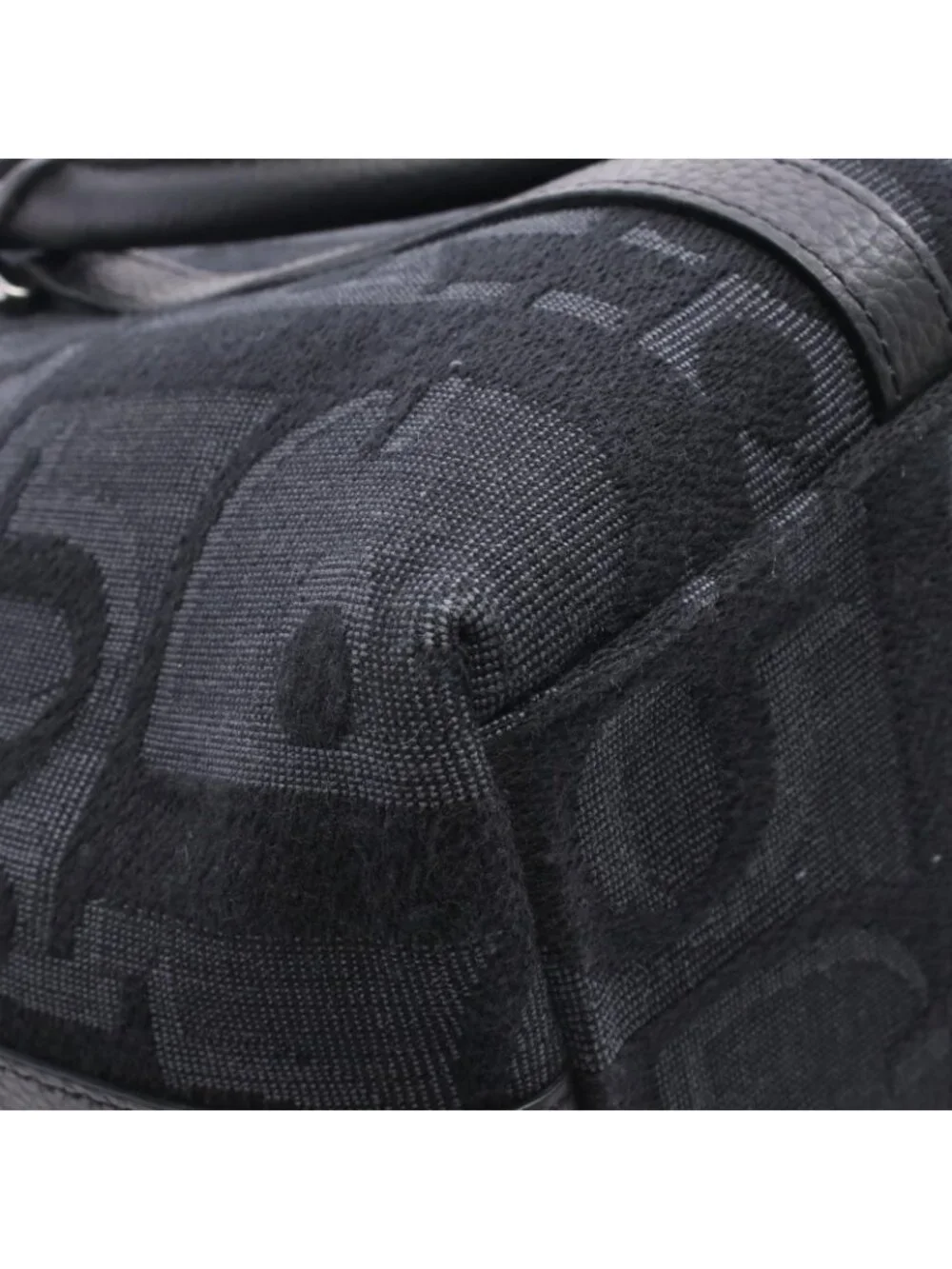 Dior Handbag Weekender 25 Maxi Oblique Black Canvas Leather - Picture 5 of 5